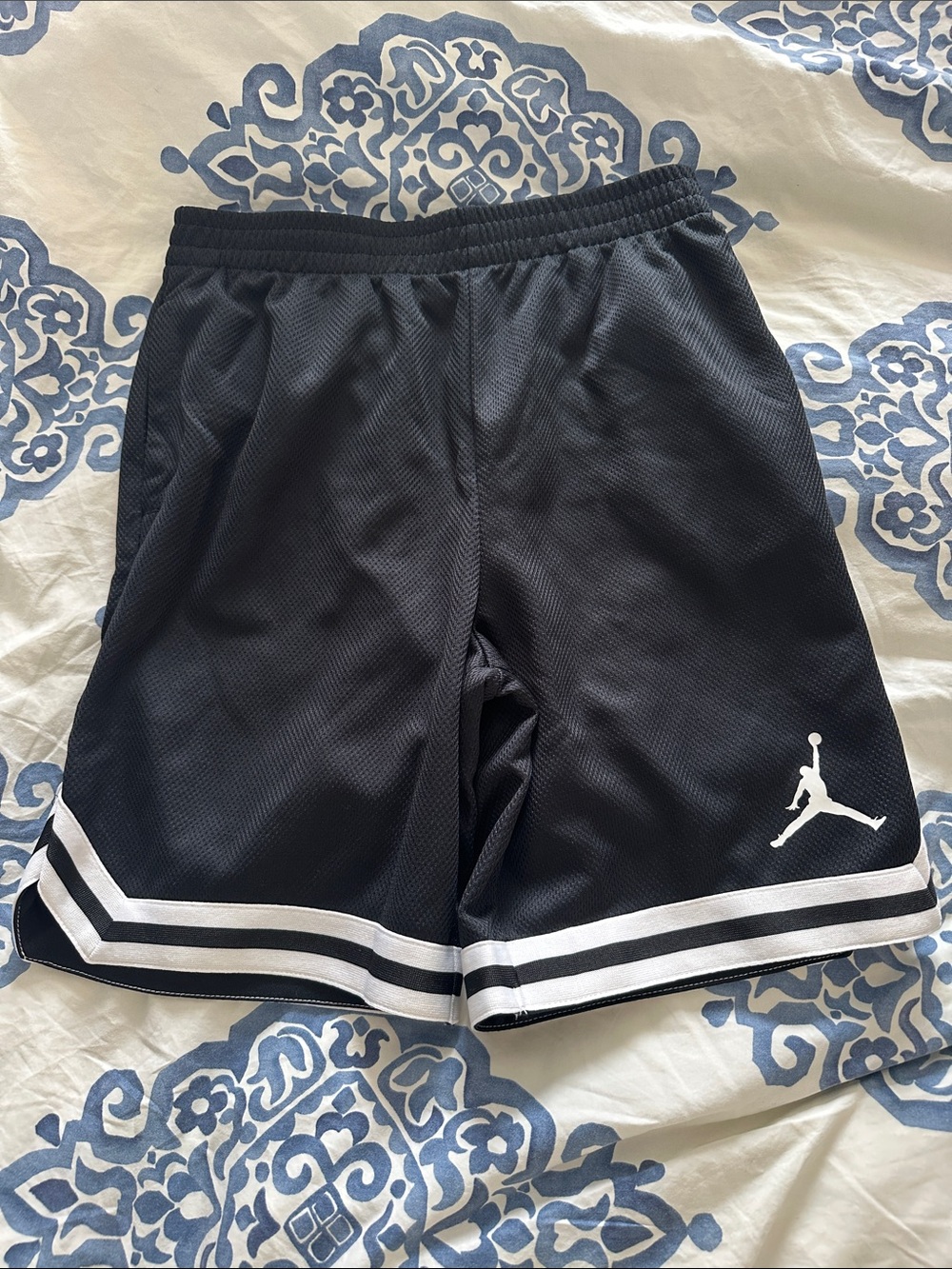 Jordan Black Basketball Shorts with White Stripe and Jumpman